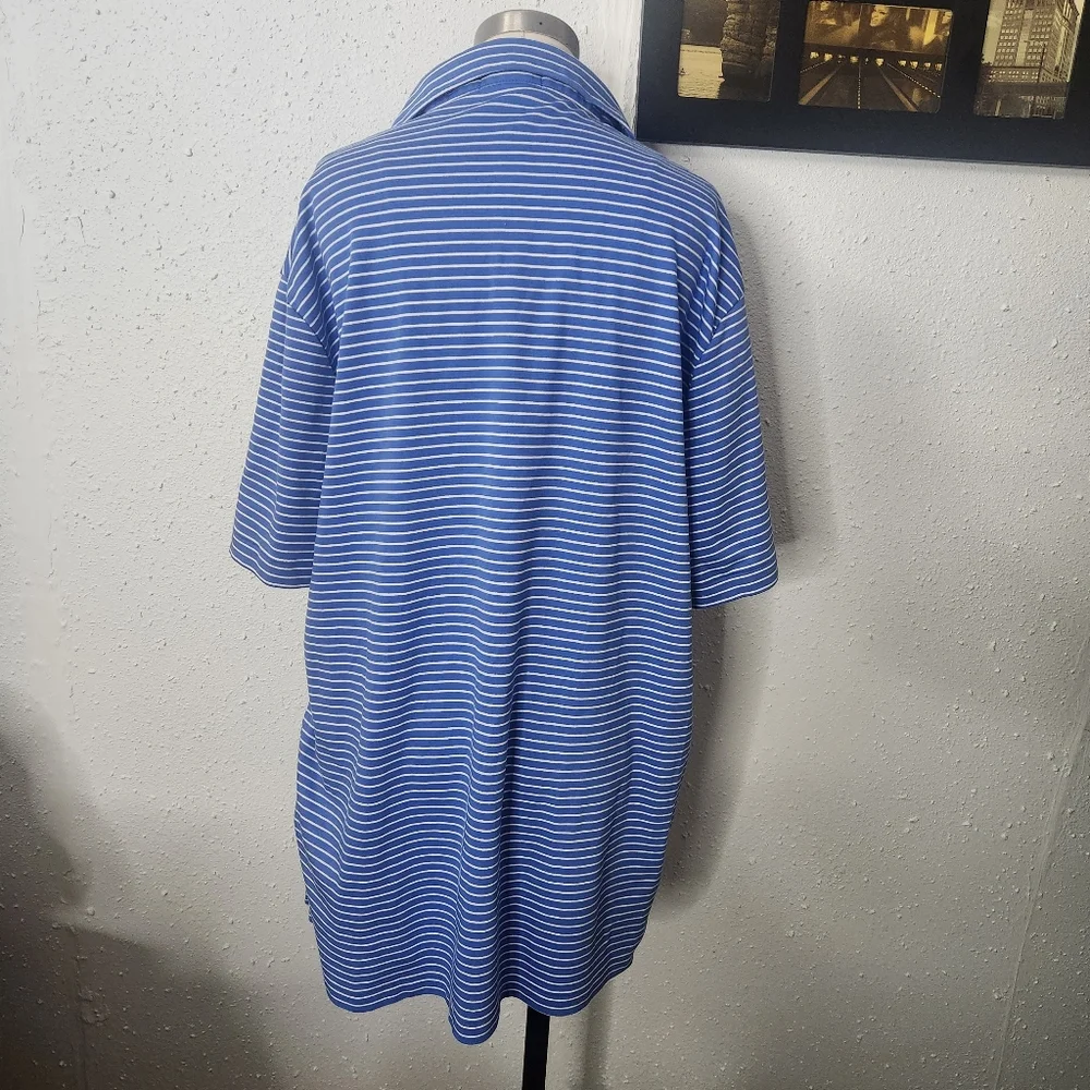 Vintage Blue Striped Polo Ralph Lauren Shirt Size XL